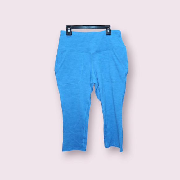 Torrid Performance Crop Design Leggings Size M/L 10 Atomic Blue - Picture 4 of 11